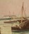Illegibly Signed Sailing Boats Scene Oil, 19th Century For Sale - Image 4 of 8