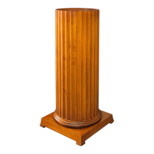 Mid-20th Century Neoclassical Fruitwood Pedestal by Baker