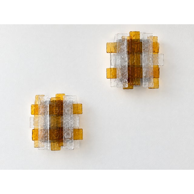Mid-Century Modern Vintage Wall Lamps by Albano Poli for Poliarte, 1970s, Set of 2 For Sale - Image 3 of 5