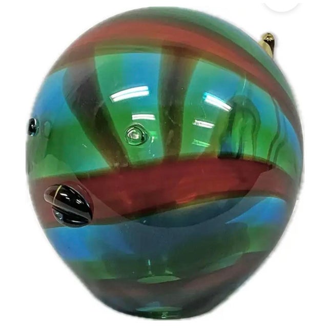 Mid 20th Century Luigi Mellara Artist Signed Murano Art Glass Vibrant Fish For Sale - Image 5 of 7