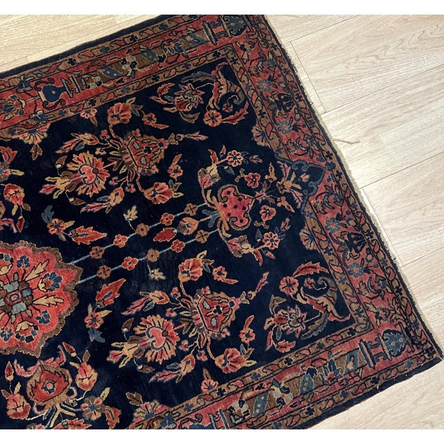 1900 - 1909 Antique Persian Sarouk Mahajiran Rug 3.2' X 5.1' (97cm X 155cm) 1900s For Sale - Image 5 of 8