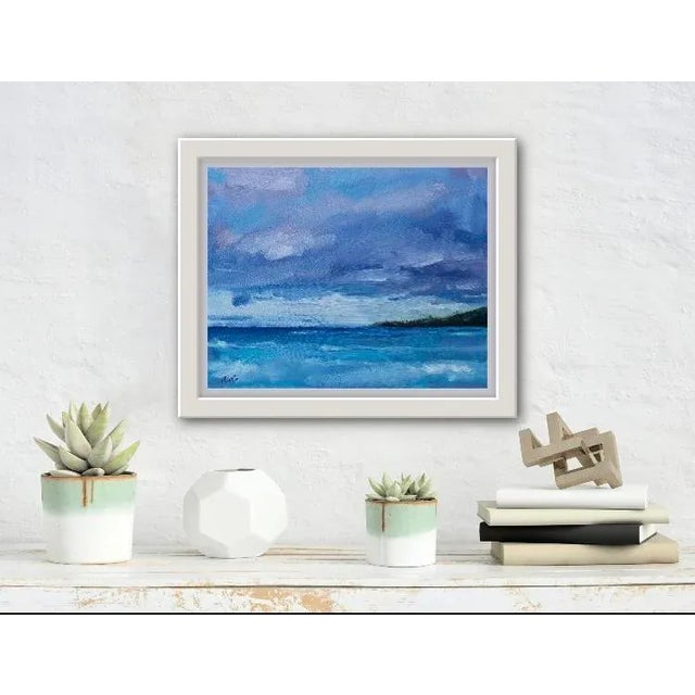 Blue Maui Blue, Modern Impressionist Original Oil Painting Seascape For Sale - Image 8 of 9