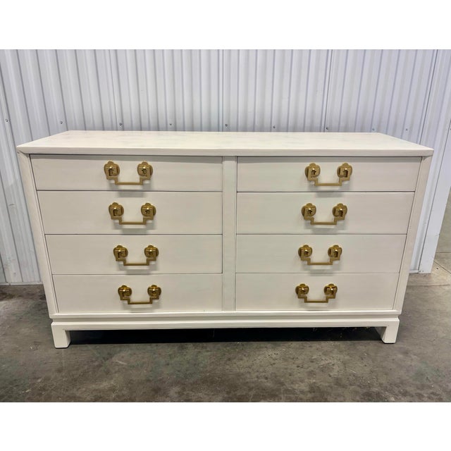 Vintage Chinoiserie Mahogany Ivory Dresser by Landstrom Furniture For Sale - Image 12 of 12