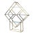 Vintage Milo Baughman Style Diamond Brass and Glass Etagere, Attributed For Sale
