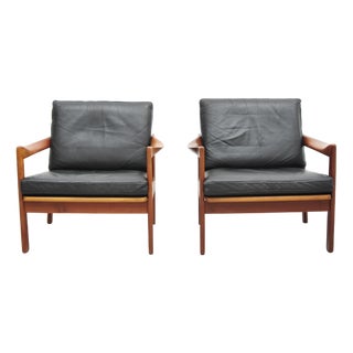 Easy Chairs by Illum Wikkelsø for Niels Eilersen, 1950s, Set of 2 For Sale