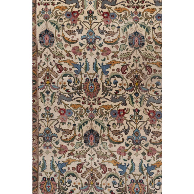 Textile Vintage Oriental Animal Pictorial Rug 7'9 X 10'9 For Sale - Image 7 of 8