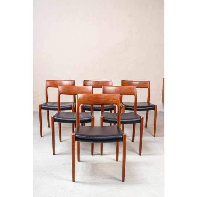 Danish model 77 chairs in teak by niels otto (n. O.) møller for j.l. Møllers, 1960s, set of 2, in very good conditions....