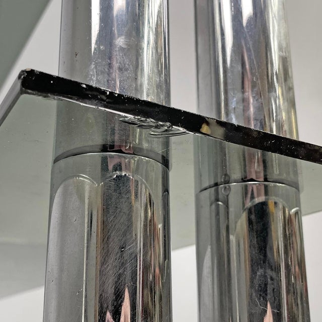 Italian Modern Console with Smoked Glass Tops and Chromed Metal Legs, 1970s For Sale - Image 17 of 18