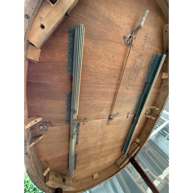 1960s Drexel Triune Mid-Century Modern Walnut Dining Table Restored For Sale - Image 12 of 12