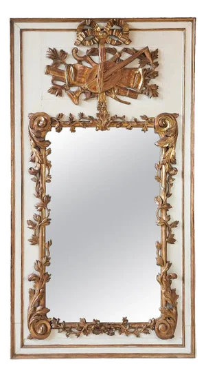 18th Century Hand-Carved Gilt Trumeau Mirror