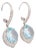 Natural aquamarine 13.96cts & diamond 0.63cts earring in 18k gold For Sale