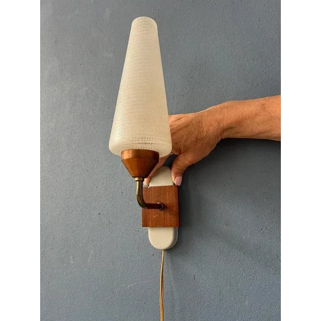 Vintage Glass Wall Sconce For Sale - Image 8 of 11