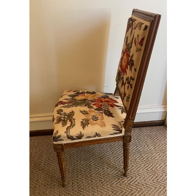 1950s 1950s Set of Eight Louis XVI Style Dining Chairs Upholstered in Chinoiserie Toile Fabric For Sale - Image 5 of 15
