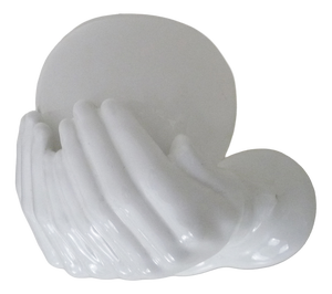 Ceramic Wall Sconce with Hands, 1970s