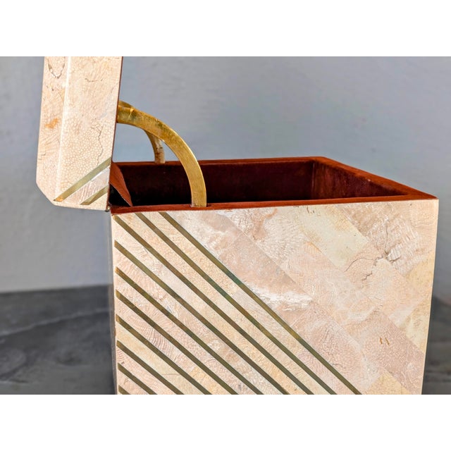 Vintage Casa Bique Tessellated Stone and Brass Box For Sale - Image 9 of 12