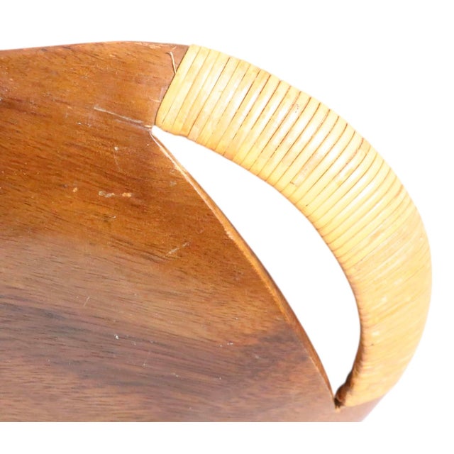 20thC Mid Century Modern Organic Sculpted Wood Serving Tray For Sale In New York - Image 6 of 6