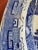 Blue Antique English Blue and White Transferware Platter For Sale - Image 8 of 11