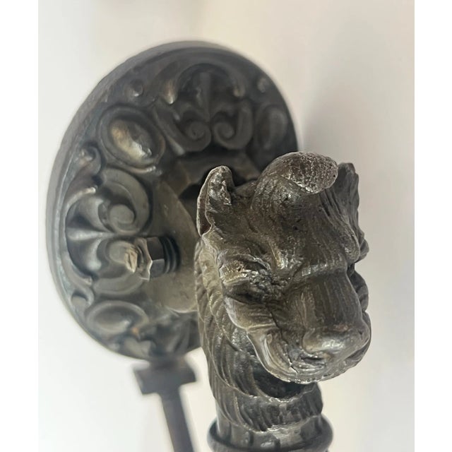 Metal 19th Century French Door Knocker With Dog For Sale - Image 7 of 13