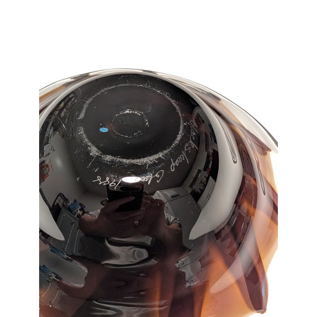 1988 Blacksheep Glass Studio Bowl Blown by Leslie Wilton For Sale In Boston - Image 6 of 8