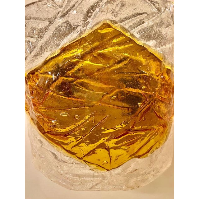 Gold Wall Lights in Bicolor Murano Glass from Mazzega, Italy, 1970s, Set of 3 For Sale - Image 8 of 9