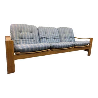 Late 20th Century Swedish Wood Frame 3-Seat Sofa by Yngve Ekström for Swedese For Sale