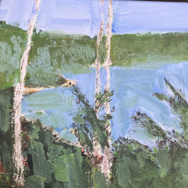 Contemporary original Stephen Heigh landscape painting. Framed in vintage frame and signed. Measures 10x8 or approximately...