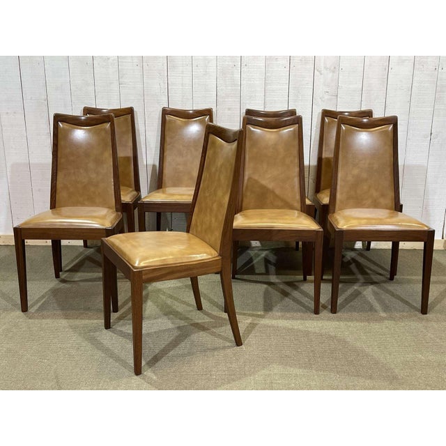 Teak Chairs with Leatherette Seats and Backrests from G-Plan, Set of 8 For Sale - Image 9 of 13
