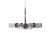 Space Age Chrome and Lucite Chandelier For Sale - Image 9 of 11