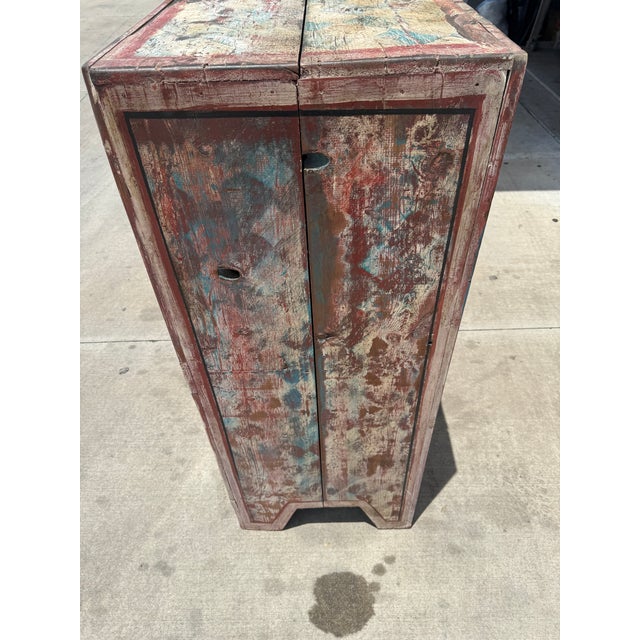 1990s Prized Rare Richard Warholic Painted Cabinet Art Piece Florida Artist For Sale - Image 9 of 14