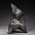 This is a cast bronze tripod vessel, featuring a distinctive form with a tall, pointed spout, a curved loop handle, and...