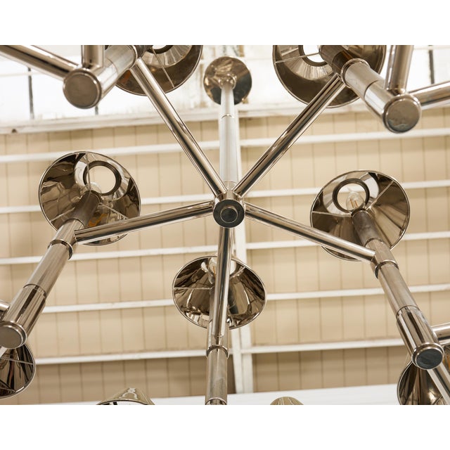 Ralph Lauren "Barrett Large Knurled Chandelier" Polished Nickel For Sale - Image 13 of 18