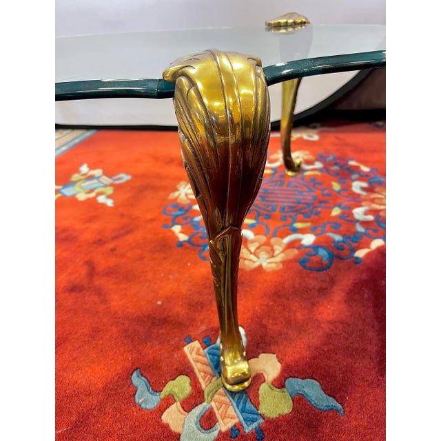 P.E. Guerin Mid Century Bronze and Glass Coffee Table Attributed to P. E. Guerin. For Sale - Image 4 of 7