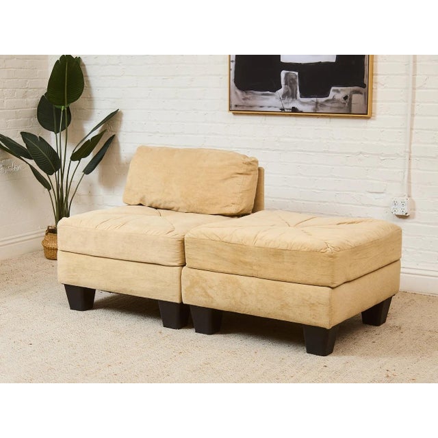 Boho Chic Styled After Selig Lounge Playpen Chair and Ottoman For Sale - Image 3 of 8