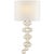 Julie Neill for Visual Comfort Signature Milazzo Medium Right Sconce in Gild & Crystal with Linen Shade For Sale