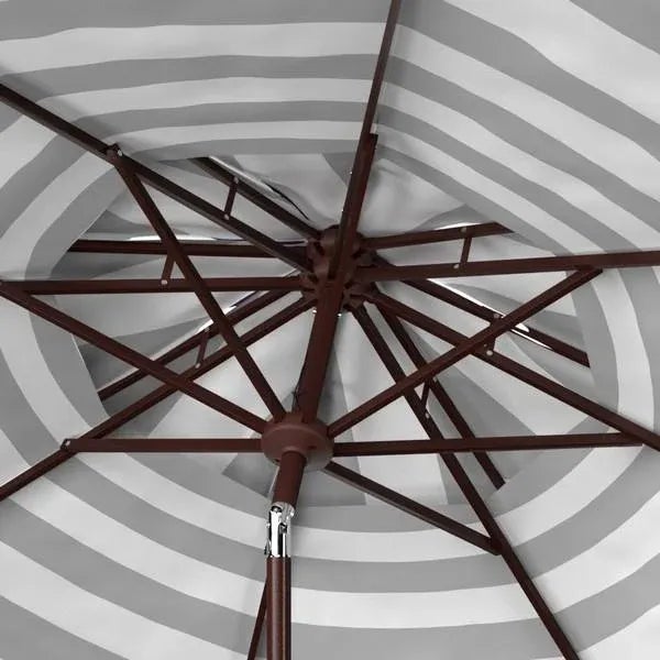 Contemporary Outdoor Iris Fashion Line 9ft Double Top Umbrella - Navy/White For Sale - Image 3 of 8