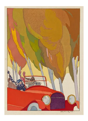 Landscape - Original Pouchoir by Leonardo Brunelleschi - 1920 1920