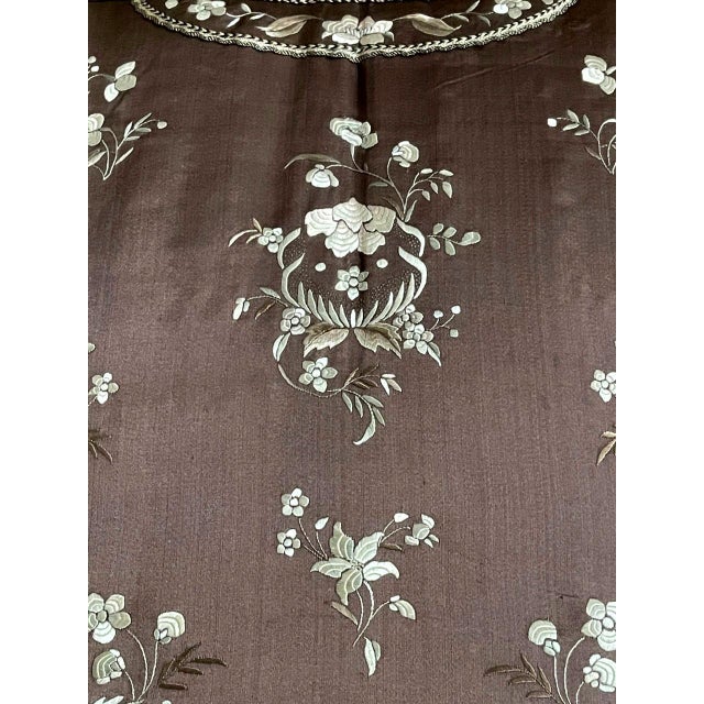 Framed Antique Two-Piece Chinese Embroidery Winter Jacket Ensemble For Sale - Image 17 of 17