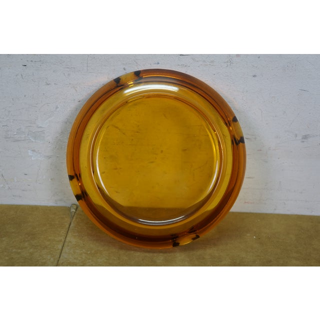 Vintage Art Deco Illuminated Smoking Stand Amber Glass Floor Ashtray Smoke Stand For Sale - Image 12 of 18
