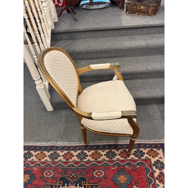 1920s Louis XVI Side Chair W/ Designers Fabric For Sale - Image 4 of 7