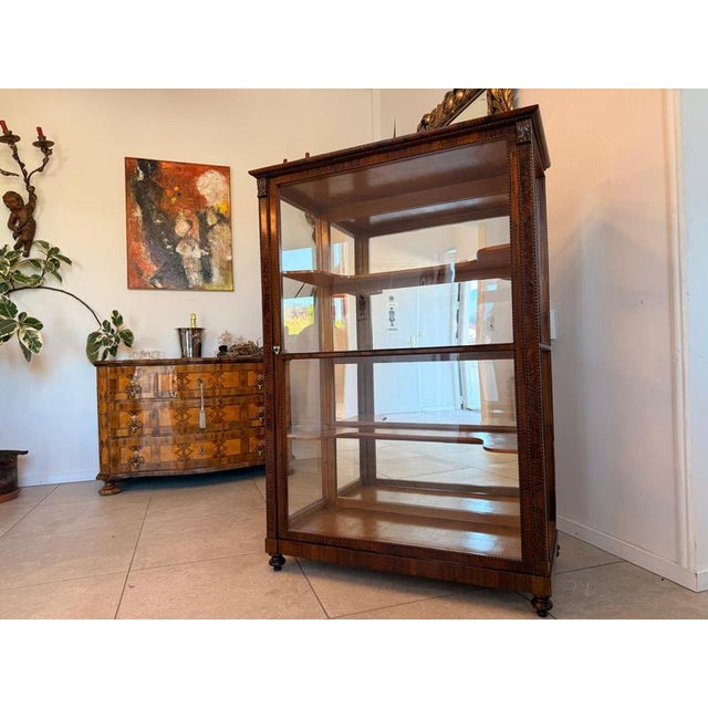 Biedermeier Walnut Display Cabinet For Sale - Image 6 of 10