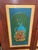 Late 20th Century Country Farmhouse Red & Blue Forest Carved Wardrobe Tv Entertainment Cabinet For Sale - Image 10 of 12