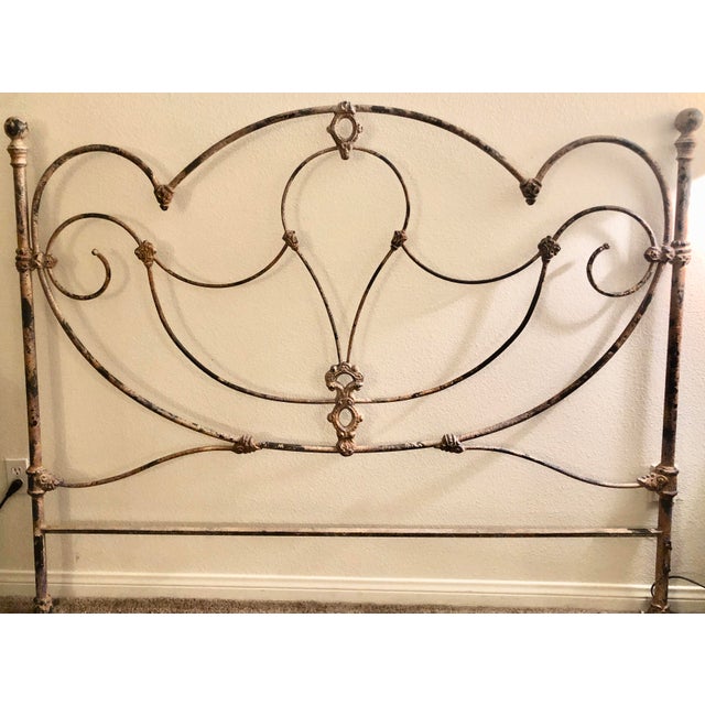 Antique Victorian Iron Bed For Sale - Image 4 of 6