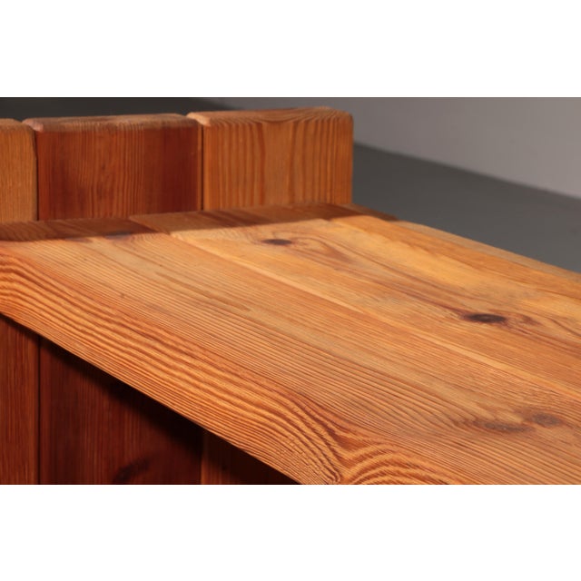 Scandinavian Brutalist Pine Cabinet by Hans Frydendal, 1970 For Sale - Image 10 of 12