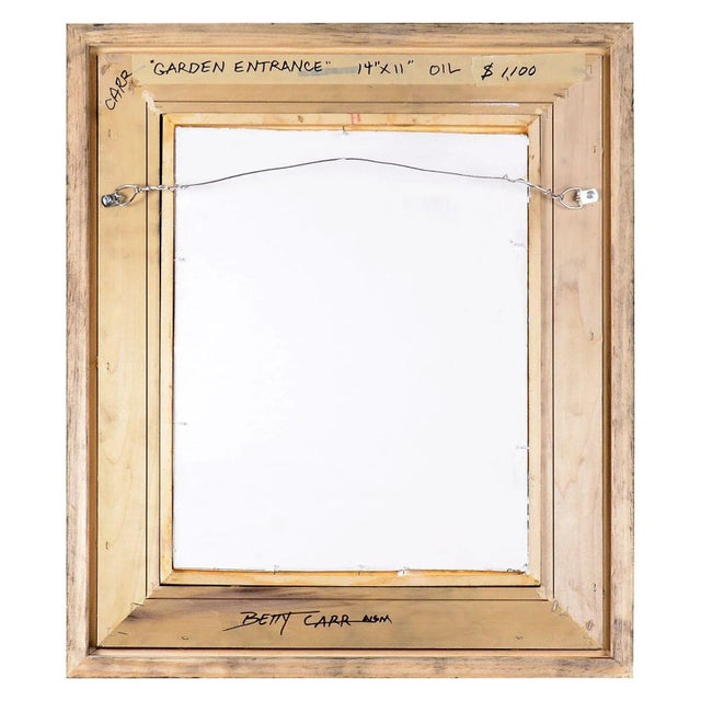 2020s Betty Carr Garden Entrance Oil Painting on Board For Sale - Image 5 of 6