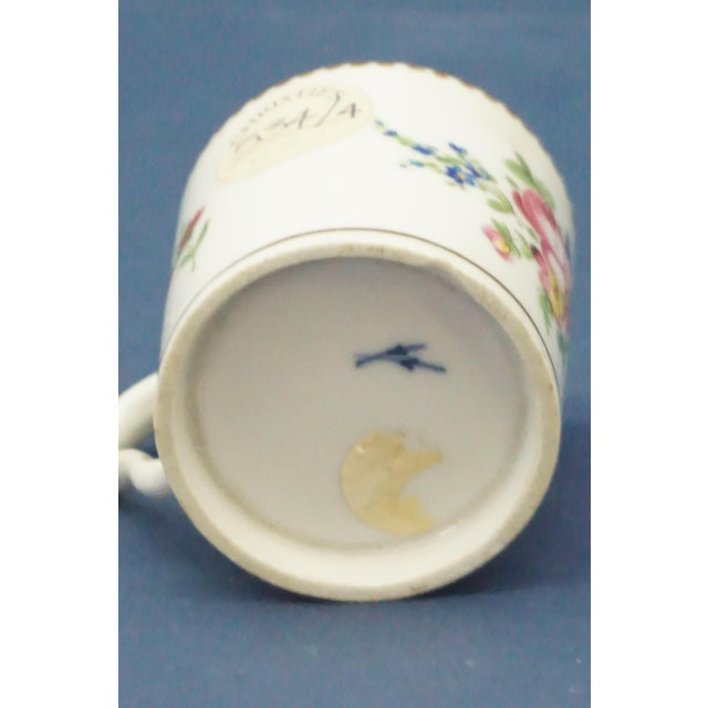 Antique Porcelain Coffee Cup and Saucer from Meissen Porcelain, Set of 2 For Sale - Image 18 of 18