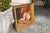 American 1890s Framed Oil on Board Painting Depicting a Dog Lying on a Red Drape For Sale - Image 12 of 12