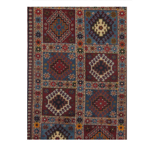 The pile used in Yalameh rugs is very fine, particularly in comparison to other tribal designs, using soft wool based on a...