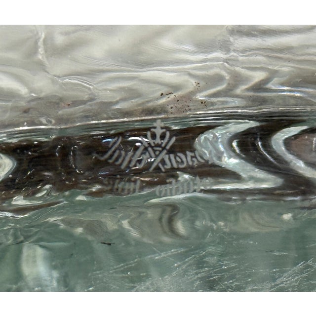 Vintage Martin Freyer for Rosenthal Studio 'Striated Series' Textured Clear Glass Vase Sculptural Modernist Form For Sale - Image 11 of 11