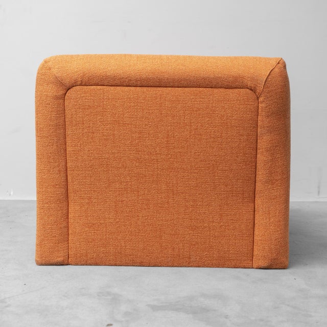 Vintage Orange Fabric Armchair, 1970s For Sale - Image 10 of 12