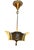 Art Deco 1930s Rare Art Deco Hanging Ceiling Light With Crest Motif For Sale - Image 3 of 9